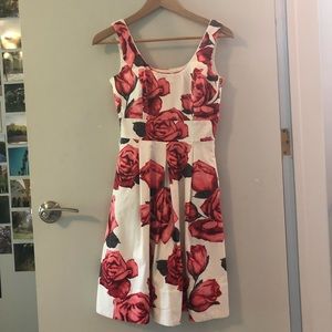 Rose print dress